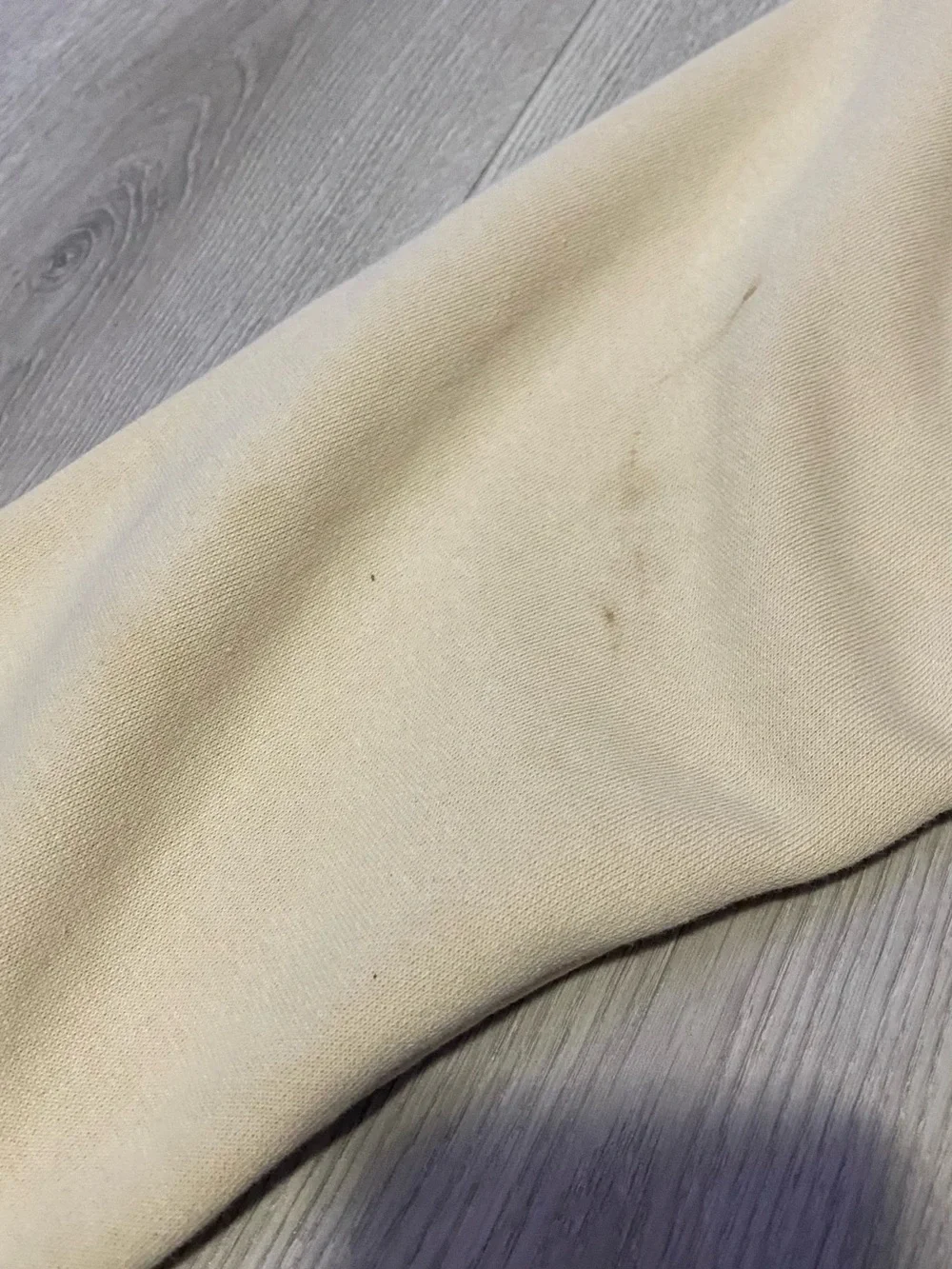 True Religion Beige Zip-Up Hoodie with Sherpa Lining